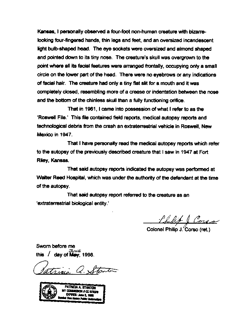 Corso Signed Affidavit